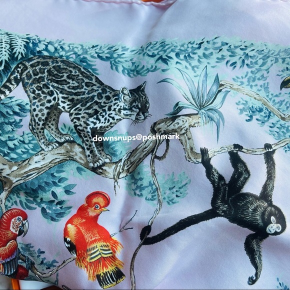 Hermès Equateur Washed Silk Scarf 90 - Picture 8 of 15